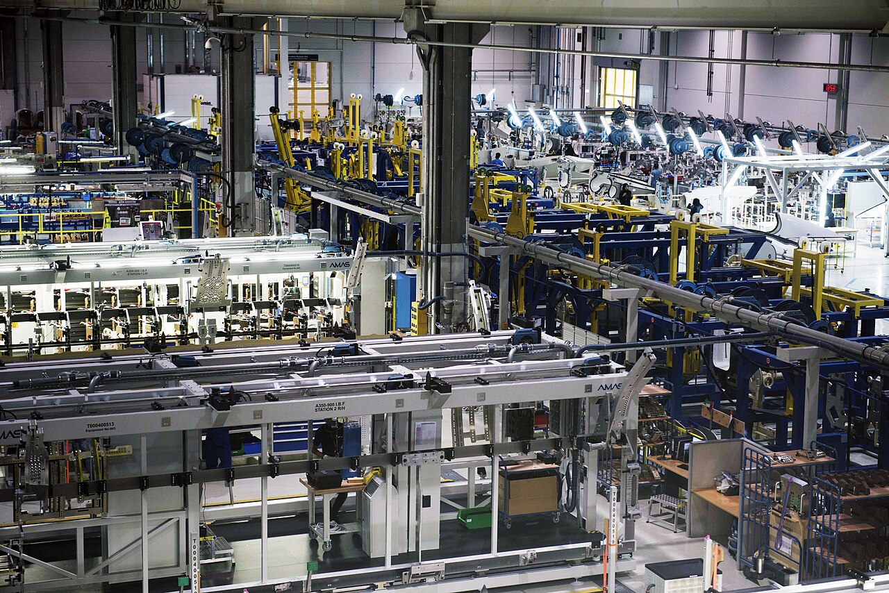 Atelier industriel, illustration des capacités de production
