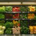 Rayons de produits alimentaires dans un commerce, photographie illustrative
